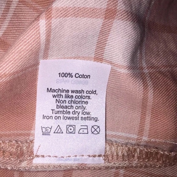 Madewell Oversized Ex Boyfriend Shirt Plaid Blush - Picture 6 of 7